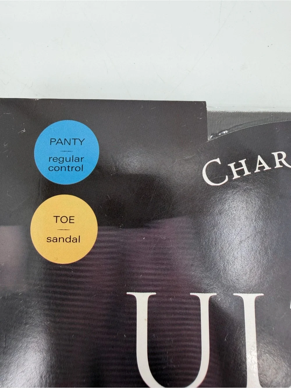 Charter Club Pantyhose Size B Ultra Sheer VTG Black Smoke Style 161 Sandal Toe